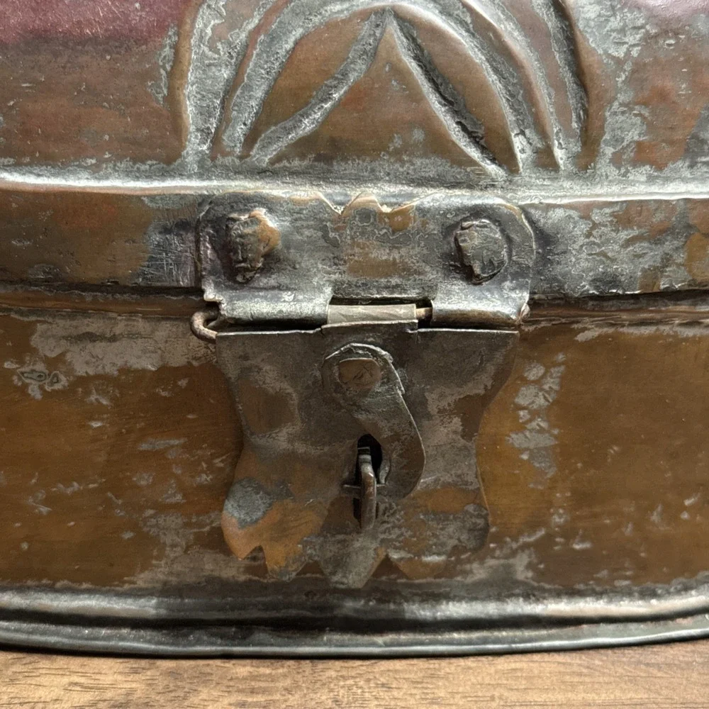 Vintage Copper Turkish Hammam Tinned Bath/Spa Soap Box‎
